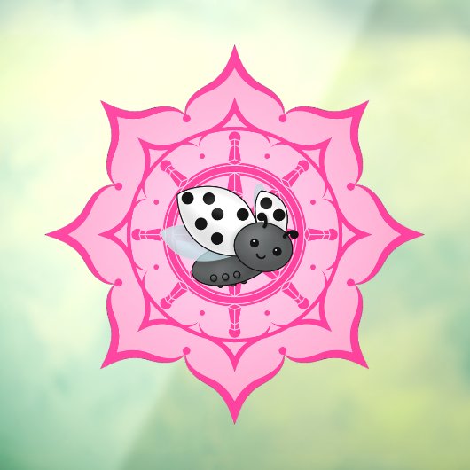 Vesak Buddha Ladybug Raamsticker (Vel 3)