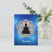 Vesak-dag Boeddha en Mandala Vaisakha Purnima Briefkaart (Staand voorkant)