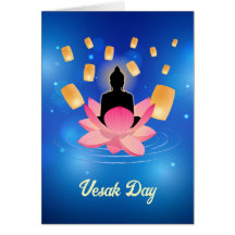 Vesak dag Boeddha op Lotus lantaarn Vaisakha