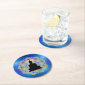 Vesakdag Boeddha en Mandala Vaisakha Purnima Ronde Kartonnen Onderzetter (Insitu)