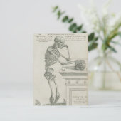Vesalius Skelet Afbeelding Briefkaart (Staand voorkant)