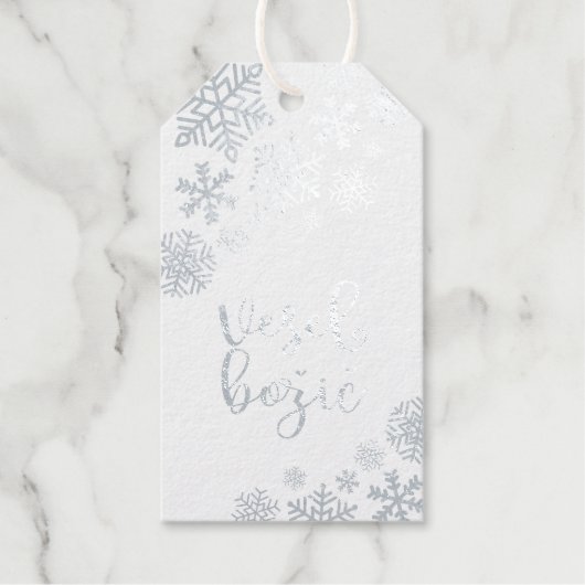 Vesel Božič, Sloveens kerstfeestbeest Cadeaulabels (Voorkant)