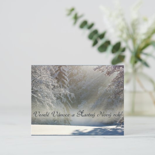 Veselé Vánoce a Šťastný Nový rok! Postkaart (Staand voorkant)