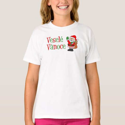Vesele Vanoce Czech Kerstkerstkerstkerstkerstkerst T-shirt (Voorkant)