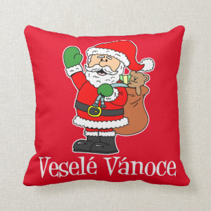 Vesele Vanoce, Tsjechische kerstman (RED) Kussen