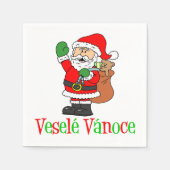 Vesele Vanoce Tsjechische Kerstman Servetten (Voorkant)