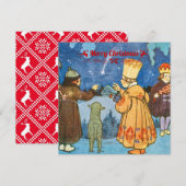 Veselé Vánoce, van Zdenek Guth, kerstfeestdag Feestdagenkaart (Voorkant / Achterkant)