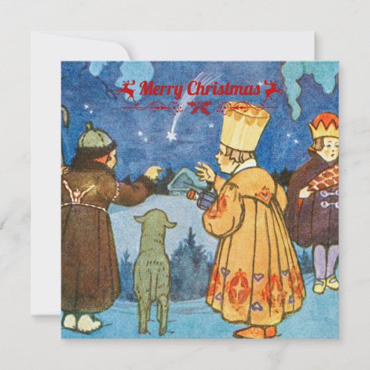 Veselé Vánoce, van Zdenek Guth, kerstfeestdag Feestdagenkaart (Voorkant)