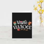 Veselé Vianoce Slowaaks Vrolijk Kerstfeest Vesele  Kaart (Gele Bloem)