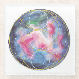 Vesica Pisces coaster Glazen Onderzetter