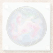 Vesica Pisces coaster Glazen Onderzetter (Achterkant)