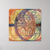 Vesica Piscis 369 | RYB, rood geel blauw Canvas Afdruk (Voorkant)