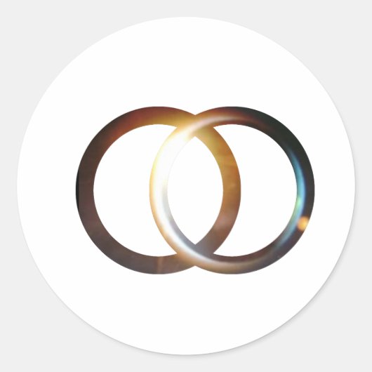 Vesica Piscis Sunrise Ronde Sticker (Voorkant)