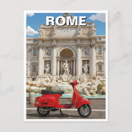 Vespa in Rome Italië Briefkaart