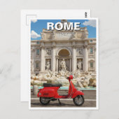 Vespa in Rome Italië Briefkaart (Voorkant / Achterkant)
