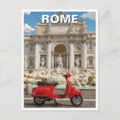Vespa in Rome Italië Briefkaart (Voorkant)