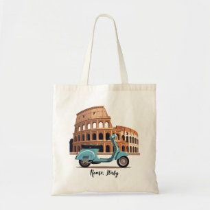 Vespa in Rome Italië Colosseum Tote Bag