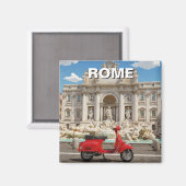 Vespa in Rome Italië Magneet (Voorkant / Achterkant)