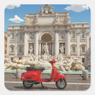 Vespa in Rome Italië Vierkante Sticker