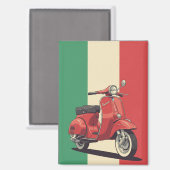 Vespa Italiaanse vlag Magneet (Voorkant / Achterkant)