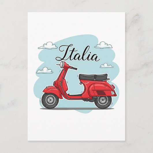 Vespa Italy Briefkaart (Voorkant)