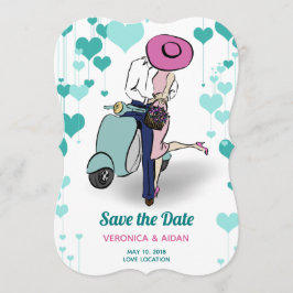Vespa Koppel Sla de datum op Save The Date