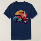Vespa scooter 2 t-shirt (Design voorkant)