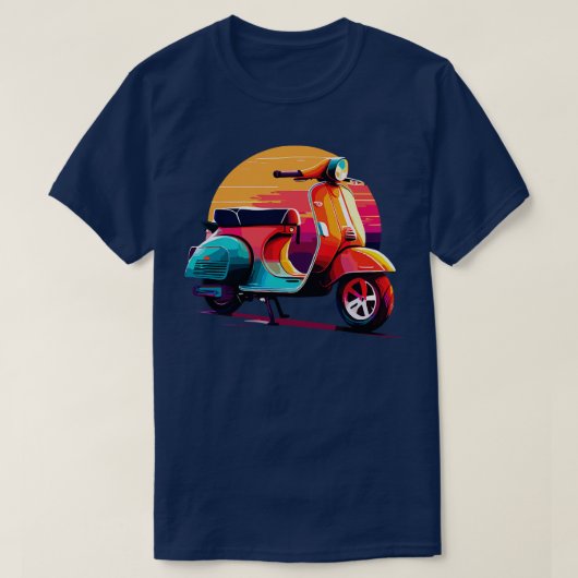 Vespa scooter 2 t-shirt (Design voorkant)