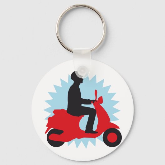 Vespa-scooter Sleutelhanger (Voorkant)