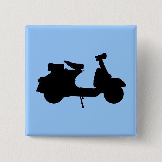 Vespa Vierkante Button 5,1 Cm (Voorkant)