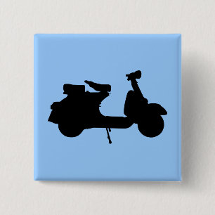 Vespa Vierkante Button 5,1 Cm