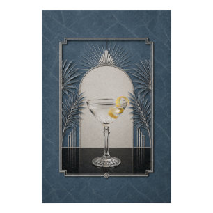 Vesper Art Deco Poster   Bar Kunst