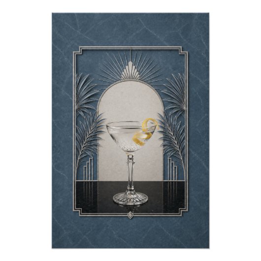Vesper Art Deco Poster | Bar Kunst (Voorkant)