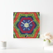 Vesper Kaleidoscoop Vierkante Klok (Huis)