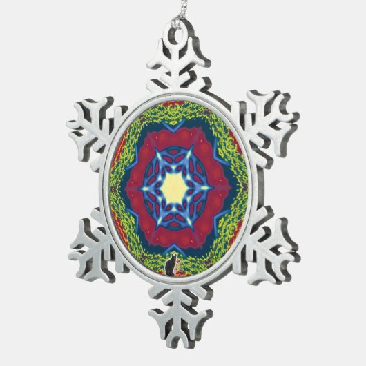 Vesper Kaleidoscope Snowflake Ornament (Rechts)