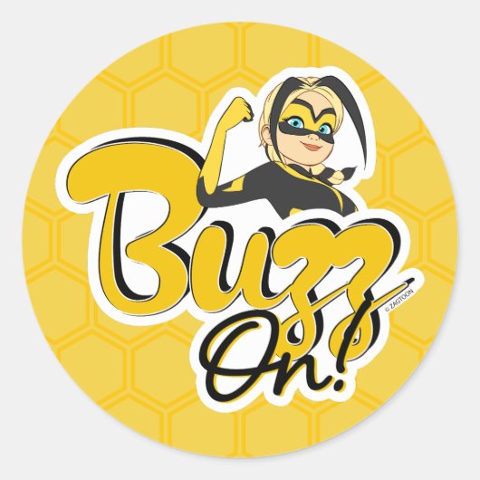 Vesperie | Buzz On! Ronde Sticker (Voorkant)