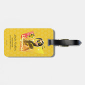 Vesperie en pollen bagagelabel (Achterkant horizontaal)