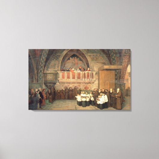Vespers in de Sint-Francis-kerk Canvas Afdruk (Voorkant)
