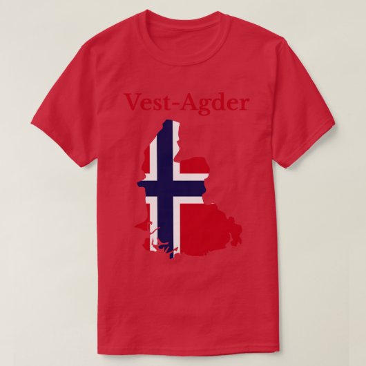 Vest Agder County Noorwegen T-shirt (Design voorkant)