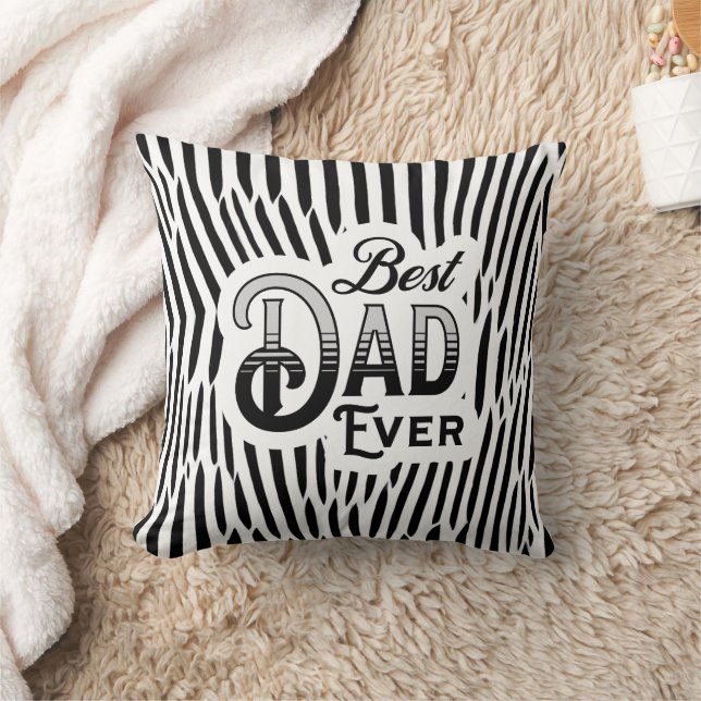 Vest papa ooit | Zwart-wit Abstracte kunst Kussen (Deken)