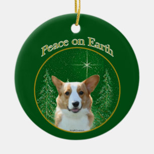 Vest Welsh Corgi Peace Keramisch Ornament