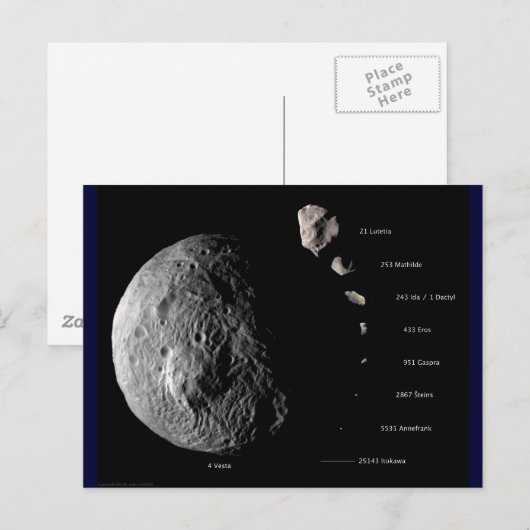 Vesta- en Asteroïdgalerie Briefkaart (Voorkant / Achterkant)