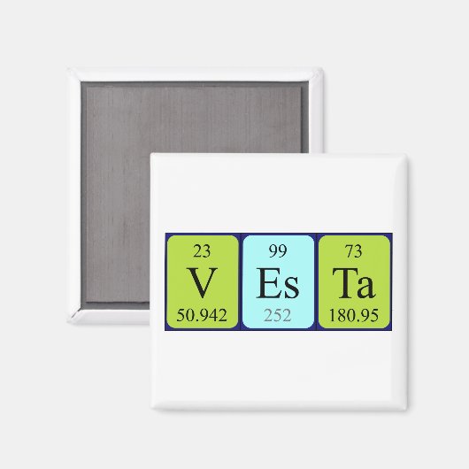 Vesta periodiek table name magnet (Voorkant / Achterkant)