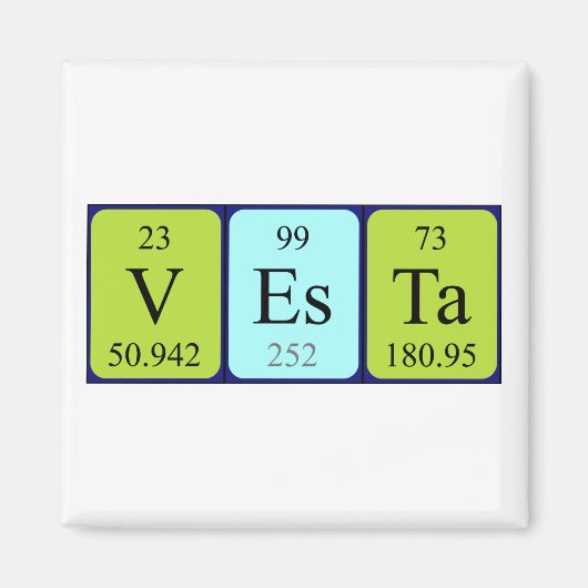 Vesta periodiek table name magnet (Voorkant)