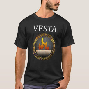 Vesta Romeinse Godin van Haard en Thuis Symbool T-shirt