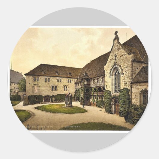 Veste Coburg Furstenbau, Thüringen, Duitsland, zel Ronde Sticker (Voorkant)