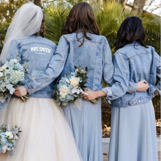 Veste in Jean Mariée Université College Denim Jacket