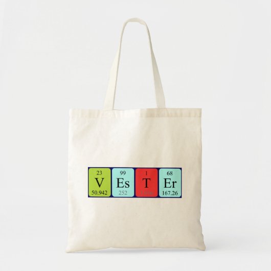 Vester periodieke lijstnaam canvas tas (Voorkant)