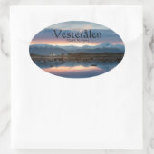 Vesteralen Noorwegen Souvenir Ovale Sticker (Tas)