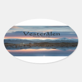 Vesteralen Noorwegen Souvenir Ovale Sticker